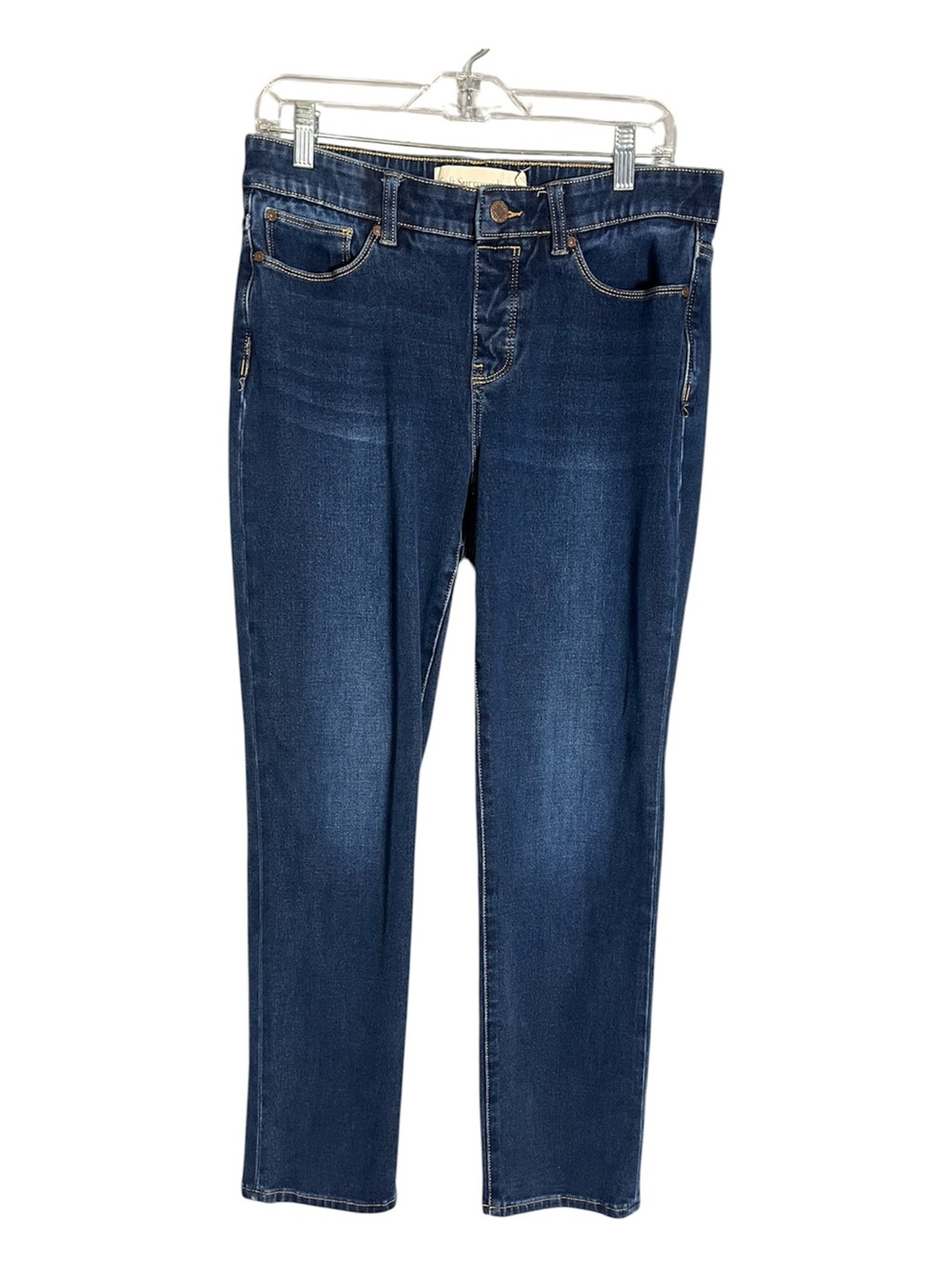 Soft Surroundings Straight Leg‎ Jeans Womens Medium Dark Wash Stretch Denim